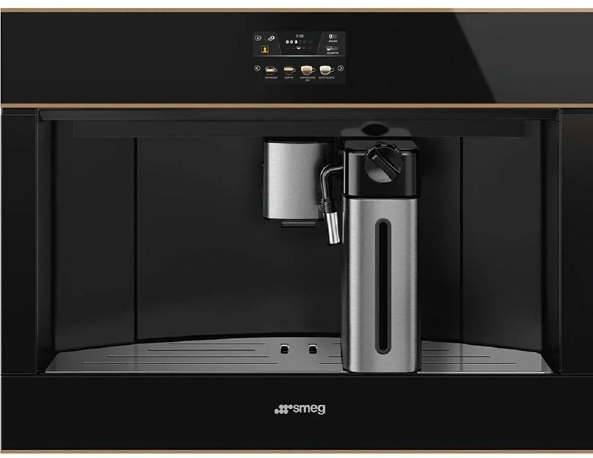 Smeg 45cm Dolce Stil Novo Built-In Coffee Machine Copper Trim CMS4604NR