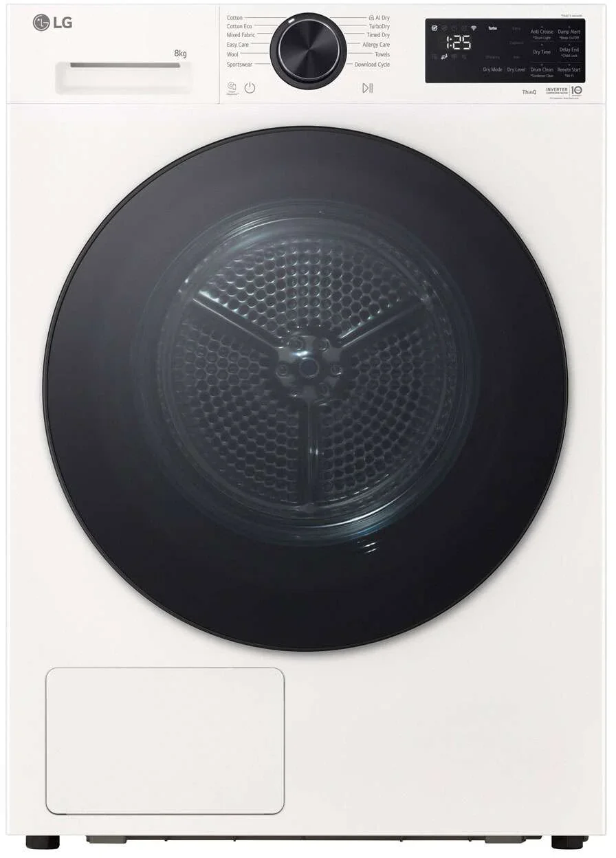 LG 8kg Series 3 Heat Pump Dryer DXH3-08W | Greater Sydney Only