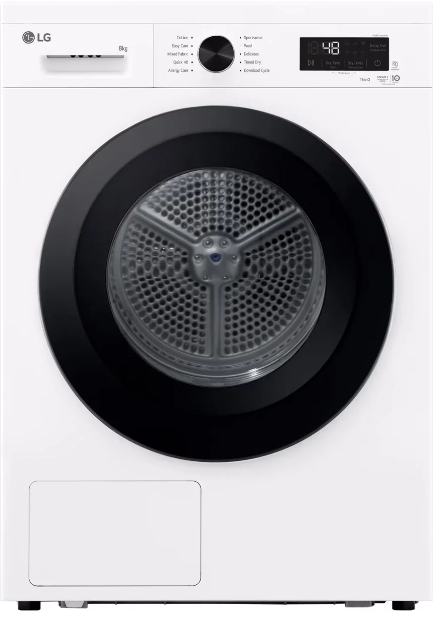LG 8kg Series 1 Heat Pump Dryer DVH1-08WP | Greater Sydney Only