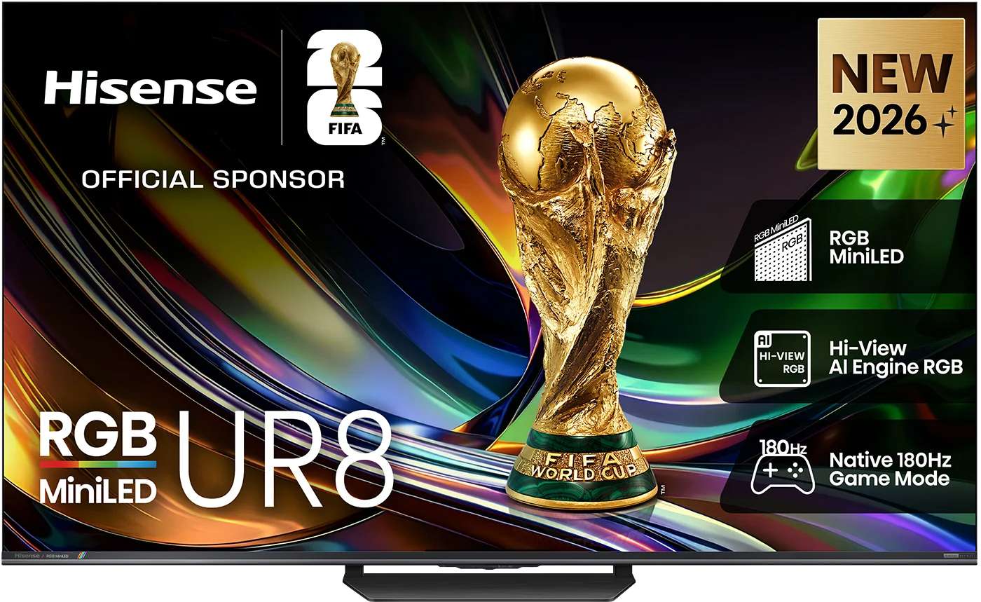 Hisense 75" RGB Mini LED UR8S 180Hz 4K Smart AI TV 75UR8SAU