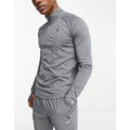 ASOS 4505 icon muscle fit training sweatshirt with 1/4 zip-Grey