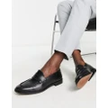 ASOS DESIGN black leather penny loafers