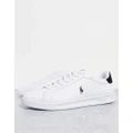 Polo Ralph Lauren heritage court leather sneakers with pony logo in white