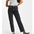 Pull & Bear Exclusive elasticated waist mom jean in black