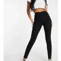 Pull & Bear Tall high waisted ultra skinny basic jeans in black