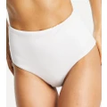 ASOS DESIGN Petite mix and match high waist bikini bottoms in white