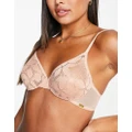 Gossard Glossies lace non padded sheer bra in pale pink