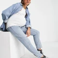 Topshop Maternity overbump Premium Original mom jeans in bleach-Blue
