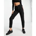 Missguided Riot high-waist mom jeans in black