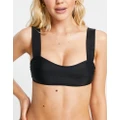 Brave Soul bikini top with wide straps in black
