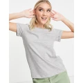 Brave Soul Elanor short sleeve roll t-shirt in grey