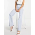 Selected Femme high waisted wide leg jeans in light blue wash