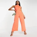 Y.A.S Bridesmaid halterneck jumpsuit in bright orange