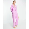 Y.A.S high waisted tailored pants in lilac (part of a set)-Purple