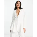 Y.A.S Bridal blazer with open back detail in white (part of a set)