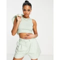 Reebok ribbed racer singlet in mint green - exclusive to ASOS