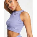 Reebok ribbed racer singlet in lilac - exclusive to ASOS-Purple