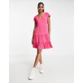 Pieces Calisa mini a line dress in pink