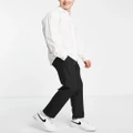 Pull & Bear slim smart tailored pants in black