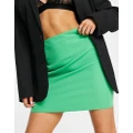 Vila tailored suit mini skirt in green