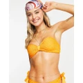 South Beach bandeau bikini top in orange