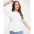 Vero Moda blouse with cut out back in white