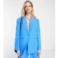 Reclaimed Vintage oversized blazer in bright blue (part of a set)