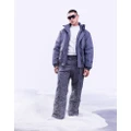 ASOS 4505 oversized utility ski jacket-Grey