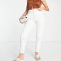 Topshop Tall Original mom jeans in white