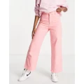 Monki wide leg pants in light pink
