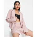 Y.A.S cropped blazer in pale rose (part of a set)-Pink