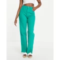 Hollister ultra high rise dad jeans in green
