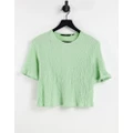 Vero Moda textured t-shirt in green