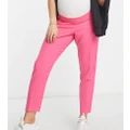 ASOS DESIGN Maternity smart tapered pants in cerise pink