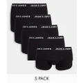 Jack & Jones 5 pack trunks in black