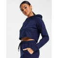 ASOS 4505 icon training hoodie in loopback jersey (part of a set)-Navy