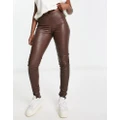Y.A.S real leather pants in brown