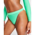 South Beach active high leg bikini bottoms in green
