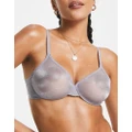 Gossard Glossies non padded sheer underwired bra in light grey