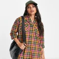 Barbour x ASOS exclusive Lorna shirt dress in check-Green