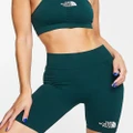 The North Face Training seamless high waist legging shorts in green Exclusive at ASOS