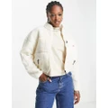 Dickies Red Chute fleece jacket in cream-White