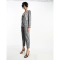 Vila tailored party tapered pants in silver (part of a set)