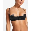 Pour Moi For Your Eyes Only underwired quarter cup bra in black