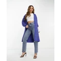 Y.A.S longline knitted cardigan in bright cobalt blue