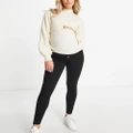 River Island Maternity Molly over bump skinny jeans in black