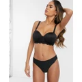 ASOS DESIGN Fuller Bust padded multiway balcony bra with underwire in black