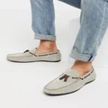 ASOS DESIGN driving shoes in grey suede with lace detail