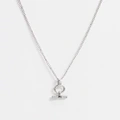 Icon Brand neck chain with t-bar pendant in silver