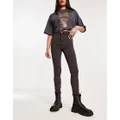 Noisy May Callie high-waist skinny jeans in grey
